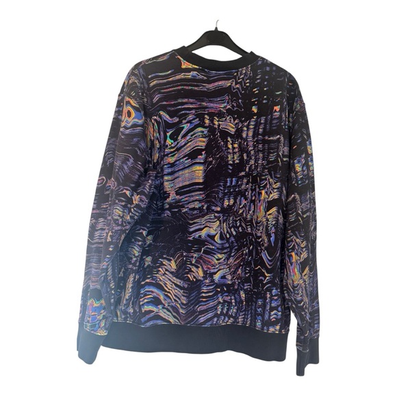 Nike Loose Fit Sweatshirt Mens Large Multicolor Abstract Print Crew Neck - Picture 2 of 7